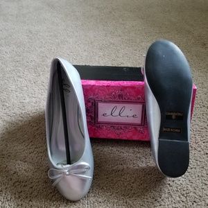 Silver patent leather shoes size 9